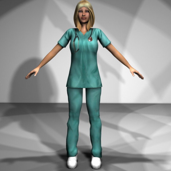 rigged medical personnel 3d model - Medical Personnel Collection Rigged - Women #2 by MasonMotion
